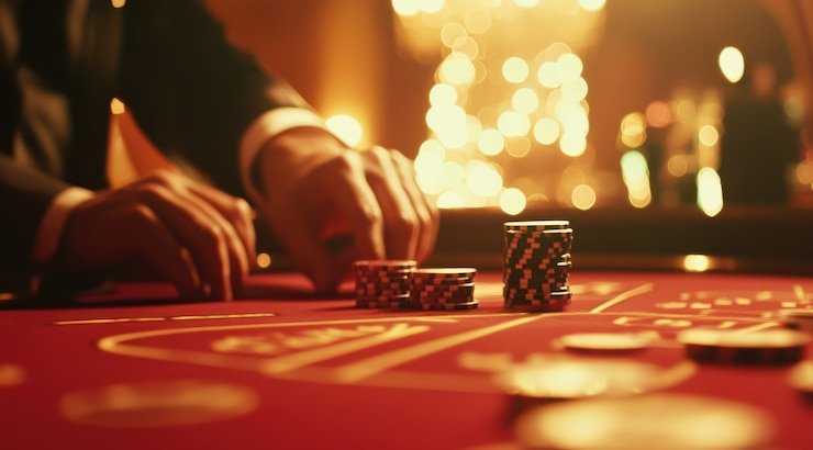 Antarmuka aplikasi raja bandot Free Bet Blackjack di perangkat mobile